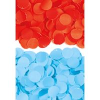 600 gram rood en blauwe papier snippers confetti mix set feest versiering - thumbnail