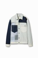 Shacket van spijkerstof met patch - BLUE - L