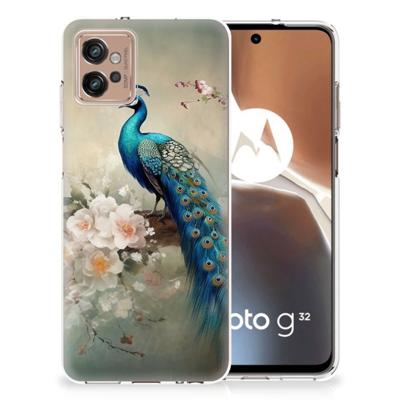 TPU Hoesje voor Motorola Moto G32 Vintage Pauwen