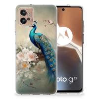 TPU Hoesje voor Motorola Moto G32 Vintage Pauwen TPU Hoesje voor Motorola Moto G32 Vintage Pauwen