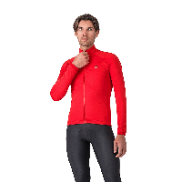 Castelli Competizione fietsjack lange mouw rood heren