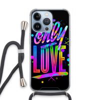 Only Love: iPhone 13 Pro Transparant Hoesje met koord
