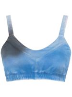 Andrea Bogosian haut crop en velours - Bleu Andrea Bogosian haut crop en velours - Bleu