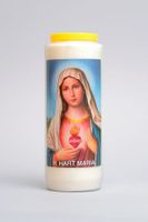 Traditionele Kerkkaars - Noveenkaars H.Hart Maria - 1 stuk Traditionele Kerkkaars - Noveenkaars H.Hart Maria - 1 stuk