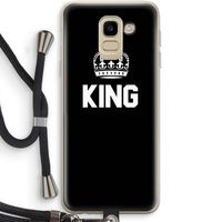 King zwart: Samsung Galaxy J6 (2018) Transparant Hoesje met koord
