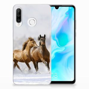 Huawei P30 Lite TPU Hoesje Paarden