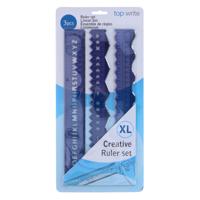 Linialenset Creatief 30cm, 3dlg.