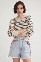 Spijkershort met patch - BLUE - 38