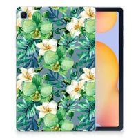 Samsung Galaxy Tab S6 Lite | S6 Lite (2022) Siliconen Hoesje Orchidee Groen - thumbnail