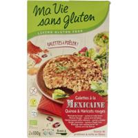 Ma Vie Sans Mexicaanse quinoaburgers 2 x 100g glutenvrij bio Ma Vie Sans Mexicaanse quinoaburgers 2 x 100g glutenvrij bio