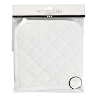 Creativ Company Pannenlappen wit 20x20cm, 1 paar