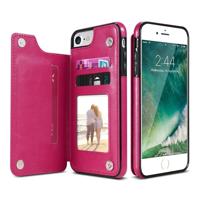 Retro PU lederen case multi kaarthouders telefoon gevallen voor iPhone 6 6s 7 8 plus 5S SE iPhone X XS Max XR Samsung S7 S8 S9 S10 voor iPhone XR (R