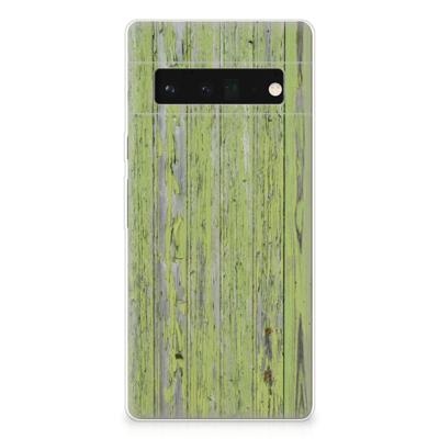 Google Pixel 6 Pro | Bumper Hoesje | Green Wood