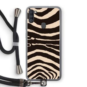 Arizona Zebra: Samsung Galaxy A11 Transparant Hoesje met koord