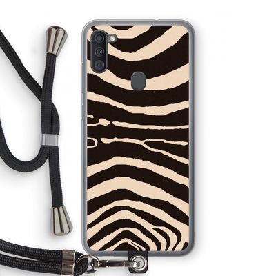 Arizona Zebra: Samsung Galaxy A11 Transparant Hoesje met koord