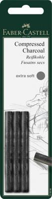 Faber Castell Houtskool Pitt Monochrome - geperst ES 3 stuks blister