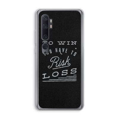 Risk loss: Xiaomi Mi Note 10 Transparant Hoesje