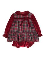 La Stupenderia robe en velours à motif tartan - Rouge - thumbnail