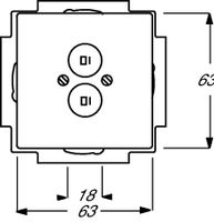 1751-866  - Basic element with central cover plate 1751-866 - thumbnail