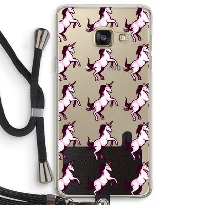 Musketon Unicorn: Samsung Galaxy A3 (2016) Transparant Hoesje met koord