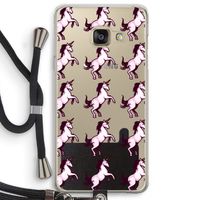Musketon Unicorn: Samsung Galaxy A3 (2016) Transparant Hoesje met koord