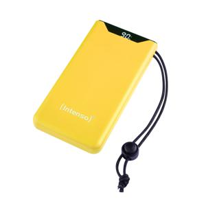 Intenso F10000 Powerbank 10000 mAh Quick Charge, Power Delivery LiPo USB-A, USB-C Geel Statusweergave