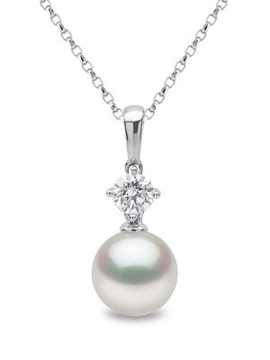 Yoko London collier en or blanc 18ct serti de perles - Argent