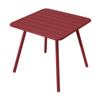 Fermob Luxembourg tuintafel vierpoot 80x80 cm Chili