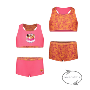 B.Nosy zomer reversibel bikini meisjes - K3 - sugar plum roze - Winona