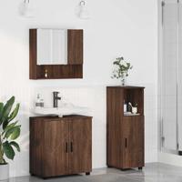 Badkamermeubelset 3 pcs bruin eikenkleur 61 x 35 x 64 cm