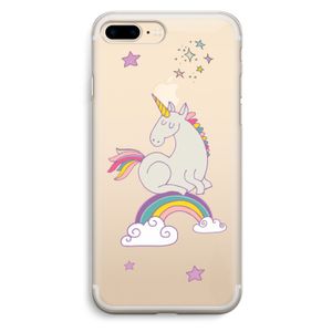 Regenboog eenhoorn: iPhone 7 Plus Transparant Hoesje