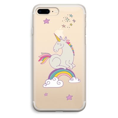 Regenboog eenhoorn: iPhone 7 Plus Transparant Hoesje