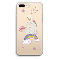 Regenboog eenhoorn: iPhone 7 Plus Transparant Hoesje