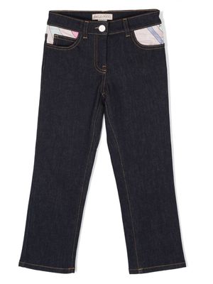 PUCCI Junior jean slim à taille mi-haute - Bleu