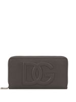 Dolce & Gabbana DG logo zip-around leather wallet - Gris