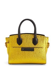 Giuseppe Zanotti mini sac cabas Arco à design métallisé - Jaune