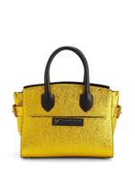 Giuseppe Zanotti mini sac cabas Arco à design métallisé - Jaune