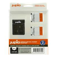 Jupio Kit met 2x Battery GoPro AHDBT-302 HERO3+ 1200mAh + Compact USB Dual Charger - thumbnail