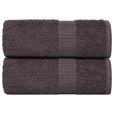 VidaXL Gastendoekjes 2 st 30x50cm 360g/m² 100% katoen antracietkleurig