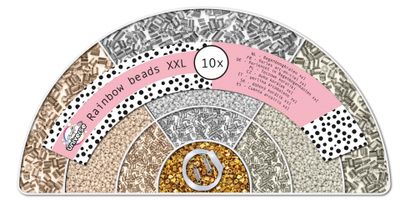 Craft Universe kralenset regenboog meisjes beige/transparant Craft Universe kralenset regenboog meisjes beige/transparant