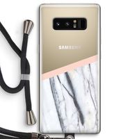A touch of peach: Samsung Galaxy Note 8 Transparant Hoesje met koord