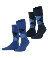 Burlington 2-paar Everyday heren sokken - Argyle - katoenen sokken met ruit print
