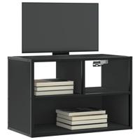 Tv-meubel 60x31x39,5 cm bewerkt hout en metaal zwart