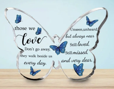 Memoriam Vlinder met Tekst - Home & Living - Spiritueelboek.nl