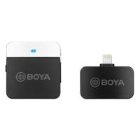 Boya 2.4 GHz Dasspeld Microfoon Draadloos BY-M1LV-D voor iOS - thumbnail