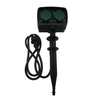 Benson tuinstekkerdoos / tuincontactdozen op spies - tijdschakelaar - IP44 spatwaterdich