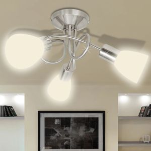 VidaXL Plafondlamp met glazen kappen voor 3 x e14 peertjes