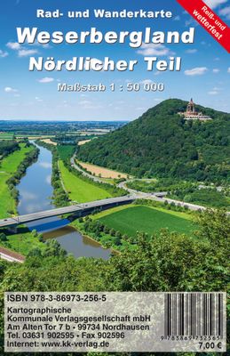 Wandelkaart - Fietskaart Weserbergland Nördlicher Teil | Kartographische Kommunale Verlagsgesellschaft