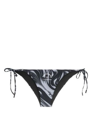 Karl Lagerfeld bas de bikini à détail noué - Noir
