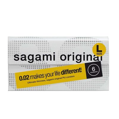 Sagami Original 0.02 - ultradunne latexvrije condooms Maat L